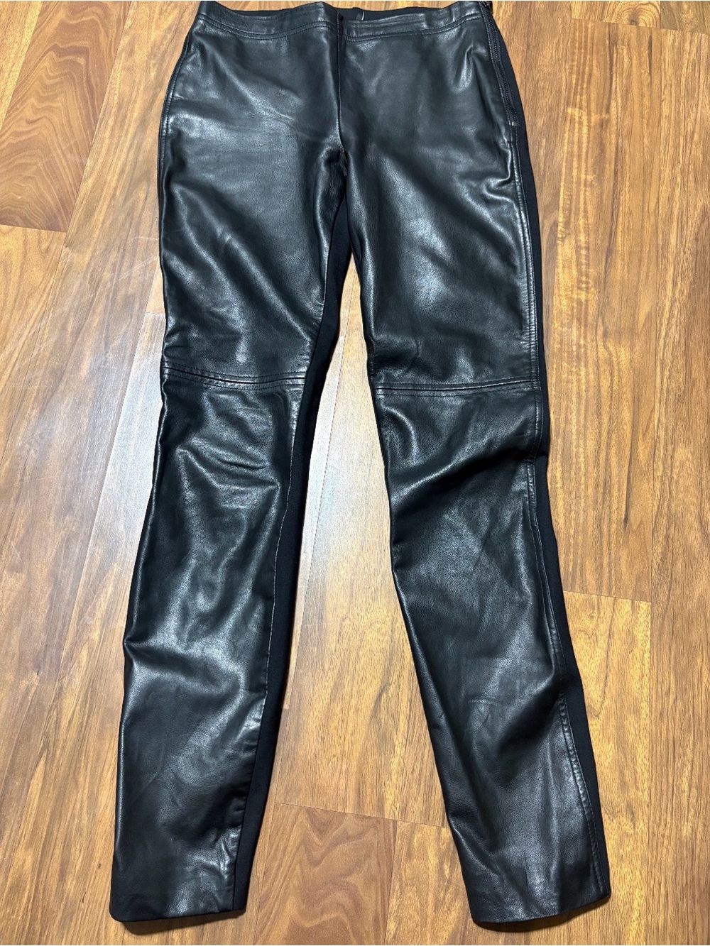 Marciano Los Angeles leather mixed media pants black size 4